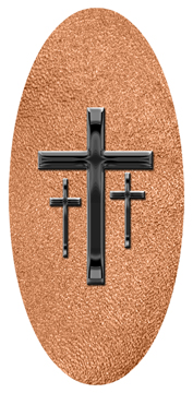 DG5000-517-BK-SH-CP Black 3 Crosses Shimmer Copper